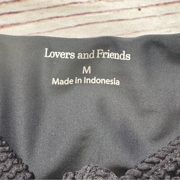 Lovers + Friends Maira One Piece Strapless Swimsuit in Black Sz M - Picture 8 of 13